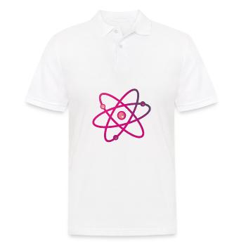 Buntes Atom Neutron Elektron - Männer Poloshirt - Weiß - Vorne - Kai (181cm)