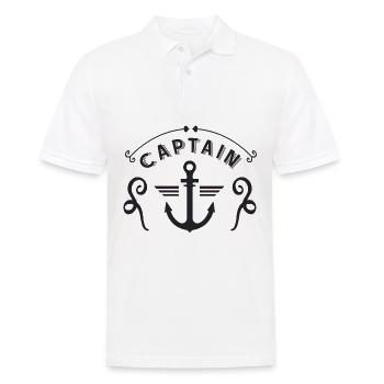 Schöner Anker Captain Kapitän Segeln - Männer Poloshirt - Weiß - Vorne - Kai (181cm)