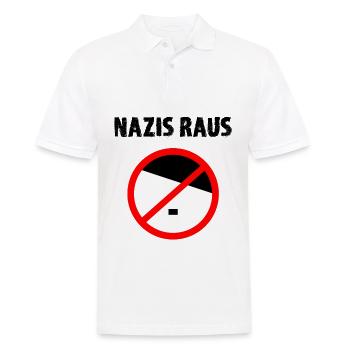 Anti Nazi Spruch - Männer Poloshirt - Weiß - Vorne - Kai (181cm)