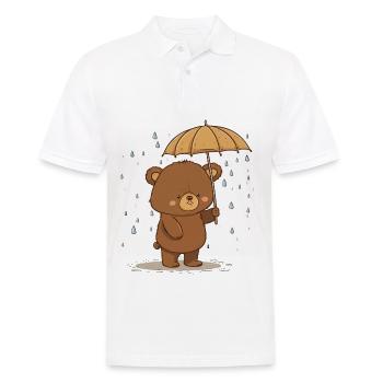 Bear Necessities - Men's Polo Shirt - white - Front - Kai (181cm)