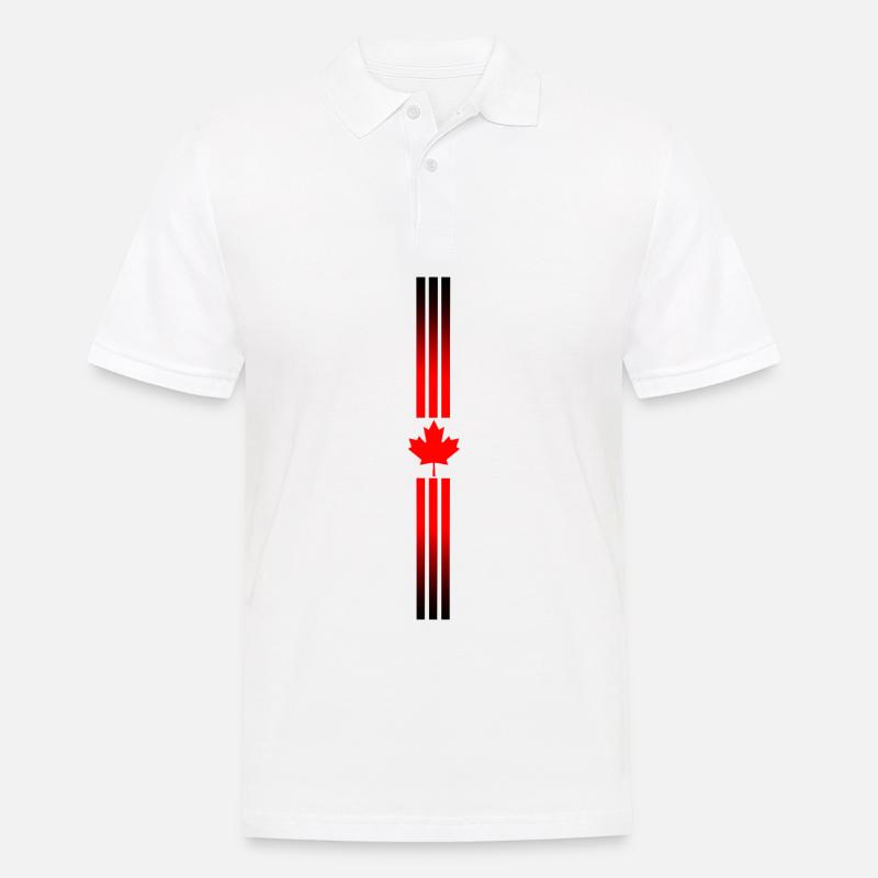 Logo feuille rouge Canada - Polo Homme - blanc
