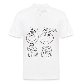 Best friends - Men's Polo Shirt - white - Front - Kai (181cm)