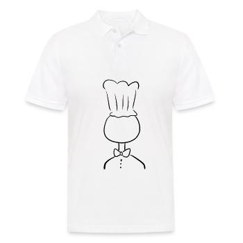 Koch Kochen - Männer Poloshirt - Weiß - Vorne - Kai (181cm)