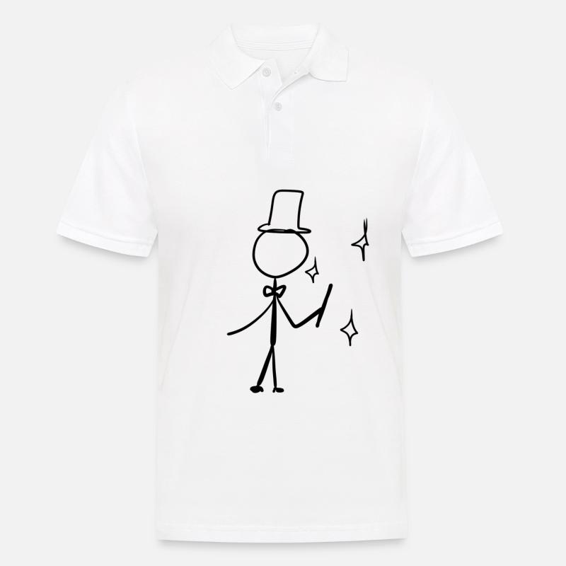 Zaubern Zauberer - Männer Poloshirt - Weiß