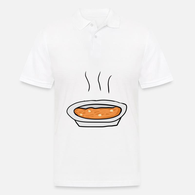 Suppe Essen - Männer Poloshirt - Weiß