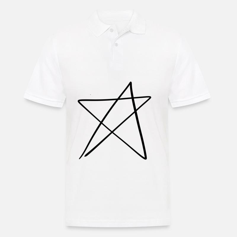 Stern Form - Männer Poloshirt - Weiß