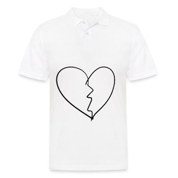 Heart broken - Men's Polo Shirt - white - Front - Kai (181cm)