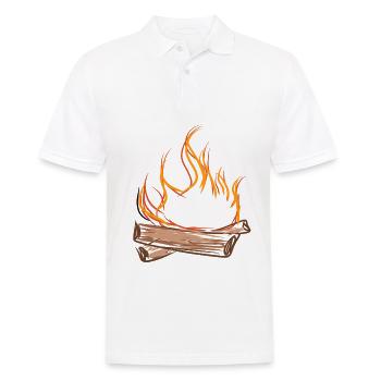 Feu de camp - Polo Homme - blanc - Devant - Kai (181cm)