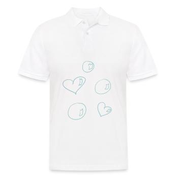 Le savon fait des bulles de cœur - Polo Homme - blanc - Devant - Kai (181cm)