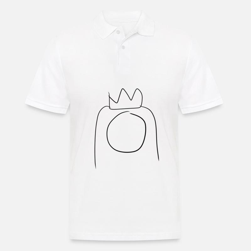 krone Prinzessin - Männer Poloshirt - Weiß