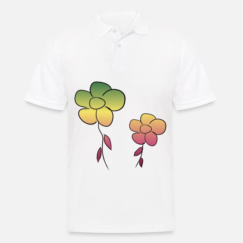 blume blumen - Männer Poloshirt - Weiß