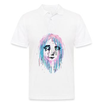 pleurs abstraits - Polo Homme - blanc - Devant - Kai (181cm)