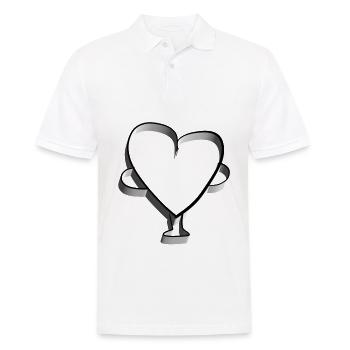 Trophy dear heart - Men's Polo Shirt - white - Front - Kai (181cm)