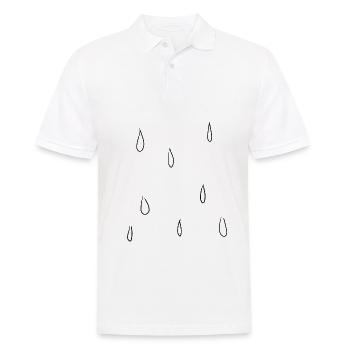 rain water pattern weather drops tears tears - Men's Polo Shirt - white - Front - Kai (181cm)