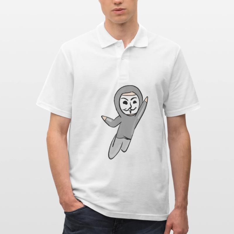 anonym anonymous hacker maske hacken programmierer Männer Poloshirt