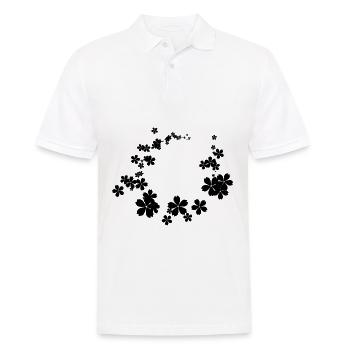 blumen muster pflanzen pflanze symbol blume - Männer Poloshirt - Weiß - Vorne - Kai (181cm)