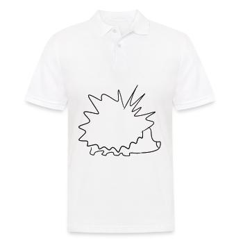 igel umriss cartoon tier symbol - Männer Poloshirt - Weiß - Vorne - Kai (181cm)