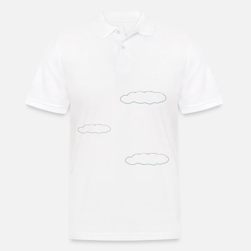 sky background three clouds - Men's Polo Shirt - white