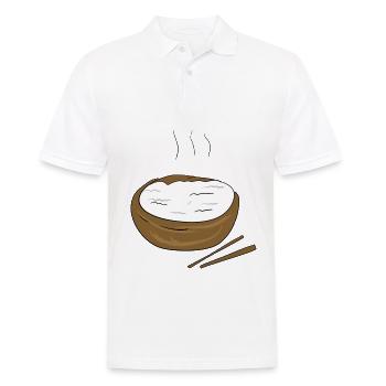 essen reis symbol asiatisch warm - Männer Poloshirt - Weiß - Vorne - Kai (181cm)