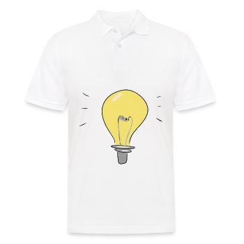 glühbirne licht symbol leuchten - Männer Poloshirt - Weiß - Vorne - Kai (181cm)