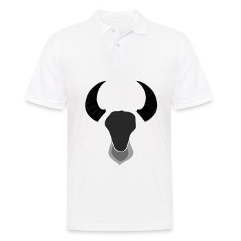 animal ram bull horns symbol - Men's Polo Shirt - white - Front - Kai (181cm)