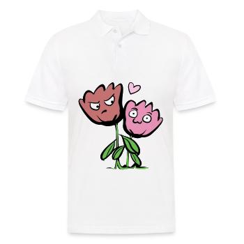 Flowers Friendship Plants Funny Friends - Men's Polo Shirt - white - Front - Kai (181cm)