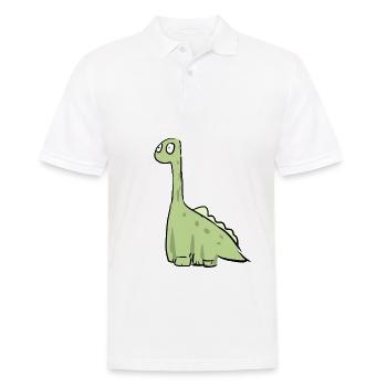 dinosaurier grün tier - Männer Poloshirt - Weiß - Vorne - Kai (181cm)
