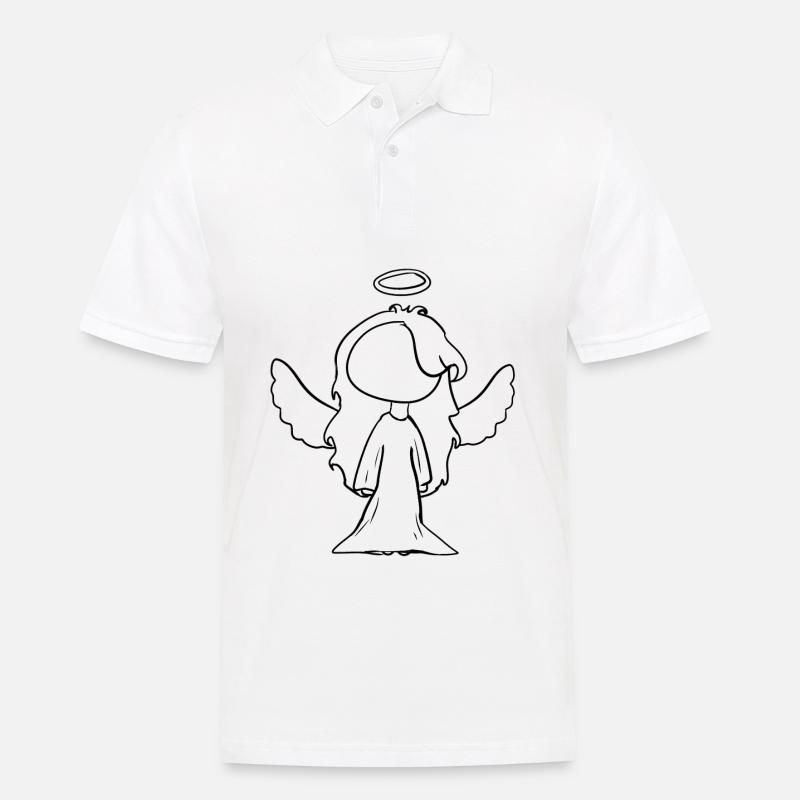 Symbol Engel Mensch Mädchen - Männer Poloshirt - Weiß