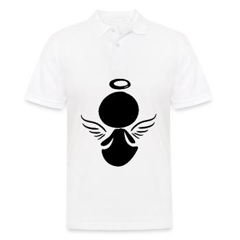 Symbole d’ange protecteur homme mouche - Polo Homme - blanc - Devant - Kai (181cm)