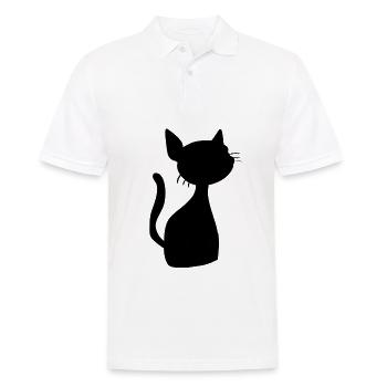 Symbole Chat Animal Animal de compagnie - Polo Homme - blanc - Devant - Kai (181cm)