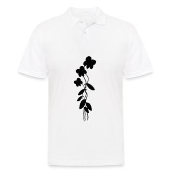 blume pflanzen symbol pflanze - Männer Poloshirt - Weiß - Vorne - Kai (181cm)