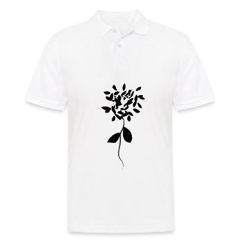 symbole de la plante à fleurs - Polo Homme - blanc - Devant - Kai (181cm)