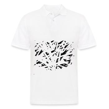 éclats gris motif - Polo Homme - blanc - Devant - Kai (181cm)