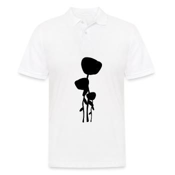 rose trois fleurs plante à fleurs - Polo Homme - blanc - Devant - Kai (181cm)