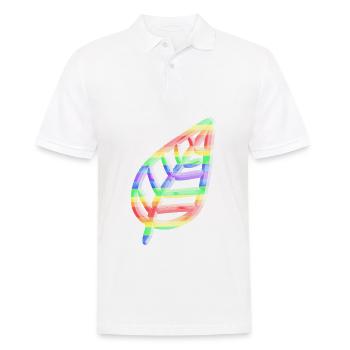 Blatt Symbol Natur bunt - Männer Poloshirt - Weiß - Vorne - Kai (181cm)