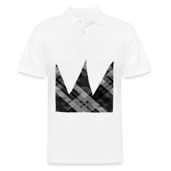 crown grey symbol shape - Men's Polo Shirt - white - Front - Kai (181cm)