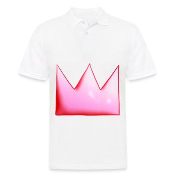 Couronne rose Forme du symbole de dessin animé - Polo Homme - blanc - Devant - Kai (181cm)