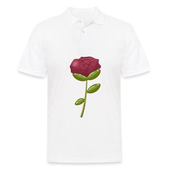 Fleur violette symbole nature - Polo Homme - blanc - Devant - Kai (181cm)