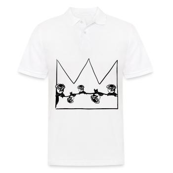 graue krone natur blumen form - Männer Poloshirt - Weiß - Vorne - Kai (181cm)