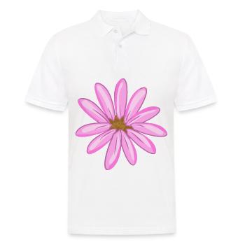 Fleur de fleur de plante rose - Polo Homme - blanc - Devant - Kai (181cm)