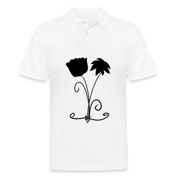 fleurs symbole plantes plantes - Polo Homme - blanc - Devant - Kai (181cm)