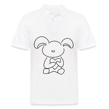 Hase Teddy Tier symbol - Männer Poloshirt - Weiß - Vorne - Kai (181cm)