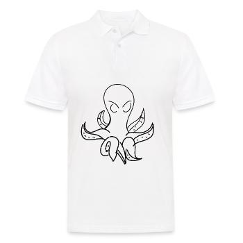 Octopus dessin animé animal symbole animal marin - Polo Homme - blanc - Devant - Kai (181cm)