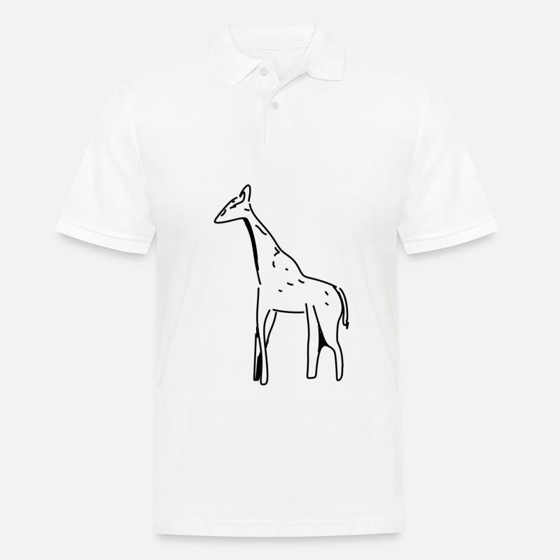 giraffe symbol säugetier tier - Männer Poloshirt - Weiß