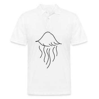 Méduse symbole animal marin - Polo Homme - blanc - Devant - Kai (181cm)