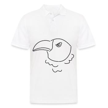 adler vogel tier kopf symbol cartoon - Männer Poloshirt - Weiß - Vorne - Kai (181cm)
