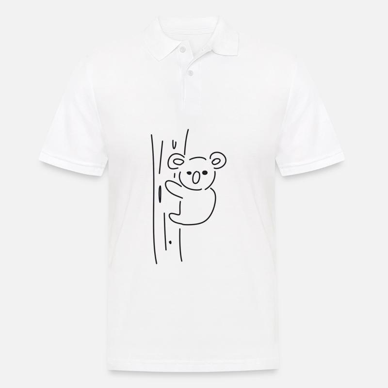 Koala symbol Tier Baum klettern - Männer Poloshirt - Weiß