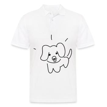 Icône de chien animal de compagnie mignon - Polo Homme - blanc - Devant - Kai (181cm)
