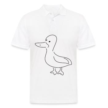 Ente Vogel Tier Symbol cartoon - Männer Poloshirt - Weiß - Vorne - Kai (181cm)