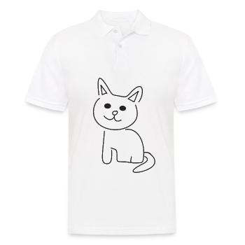 Symbole de chat Animal mignon animal de compagnie - Polo Homme - blanc - Devant - Kai (181cm)
